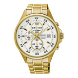 Reloj Seiko Hombre Sks632p1 Dorado Cronógrafo Casiocentro