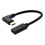 -c Cable De Extensión De Codo Macho A Hembra Usb3.1 Con Tod