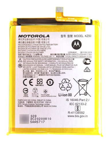 Bateria Moto G8 Power Motorola Xt2041 Original Kz50 5000 Mah