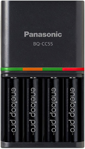 4x Pilas Aa Eneloop Pro Mas Cargador Carga Rapida Panasonic 