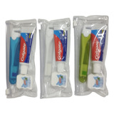 50 Kits Colgate Miniatura +estojo+escova Viagem + Fio Dental