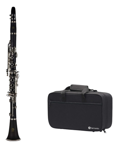 Clarineta Bb Harmonics Sib 17 Chaves Hcl520 Nova Estojo Luxo