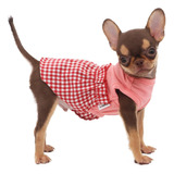 Lophipets Vestido A Cuadros Para Perros Pequeños, Niña, Taza