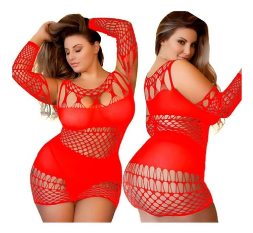 Body Bodystocking Pedreria Plus Size Talla Grande