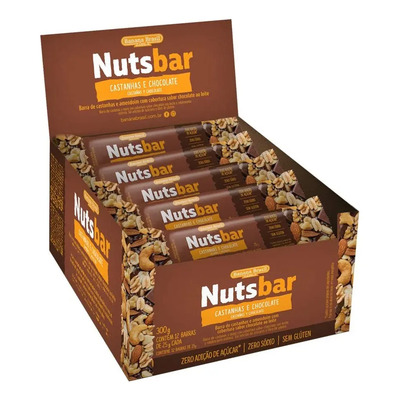 Barra De Castanhas E Chocolate Com 12 Unidades De 25 G Banana Brasil | MercadoLivre