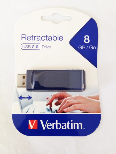 Lote 50 Memorias Usb Verbatim 8gb Azul Retractable Con Envio