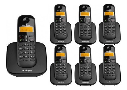 Kit Telefone Sem Fio Ts 3110 + 6 Ramais Ts 3111 Intelbras