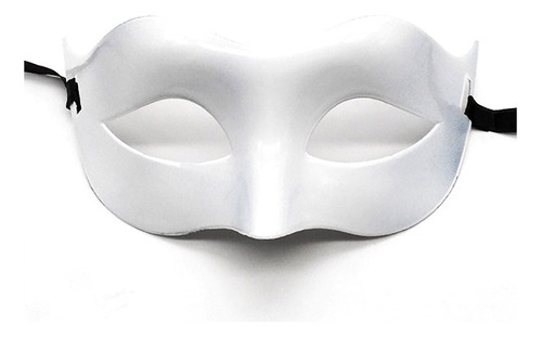 Máscara Branca Meio Rosto Lisa Carnaval Festa Diversão