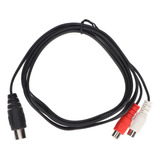 Cable Adaptador De 8 Pines Din Machos A 2 Rca Hembra