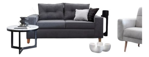 Sillon Sofa 3 Cuerpos Amsterdam Pana Minimalista Living