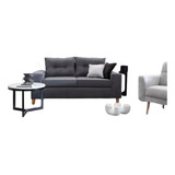 Sillon Sofa 3 Cuerpos Amsterdam Pana Minimalista Living