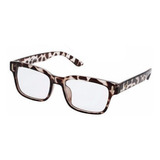 Marco Lente Óptico Square Jack Café Animal Print Transparent