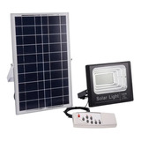 Foco Solar Led Luminaria 100w Para Exteriores Panel Separado