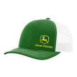 Gorro Jockey John Deere  Espalda De Malla Blanca Original