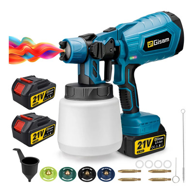 Pistola Para Pintar Inalámbrica 1000ml Con 4 Boquillas P3755 | Envío gratis