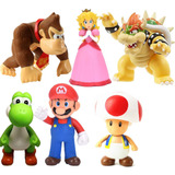 Set De 6 Figuras De Super Mario Bros Coleccionables 