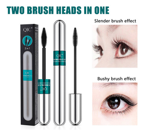 Mascara Qic Mascara 4d Slender Thick Makeup Con Dos Cabezale