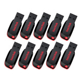 Kit 10 Pendrive Sandisk Cruzer Blade 16gb Original