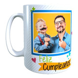 Tazón - Taza Feliz Cumpleaños Papá, Personalizada Foto