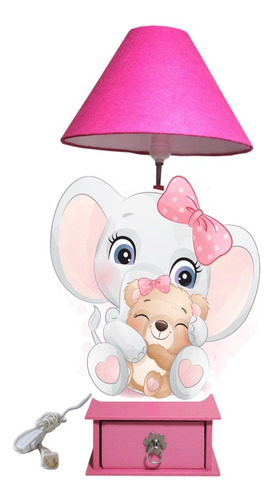 6 Lámpara De Buro O Tocador De Elefante Bebe Baby Shower