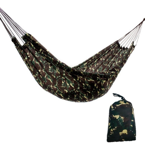 Kit 2 Rede De Dormir Caça Camping Camuflada Exército 120kg