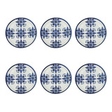 Conjunto 6 Pratos Fundos Porcelana Para Refeições 6 Pç 27530