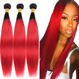 Extensiones De Cabello Humano Lacio Color Rojo Degradado De.