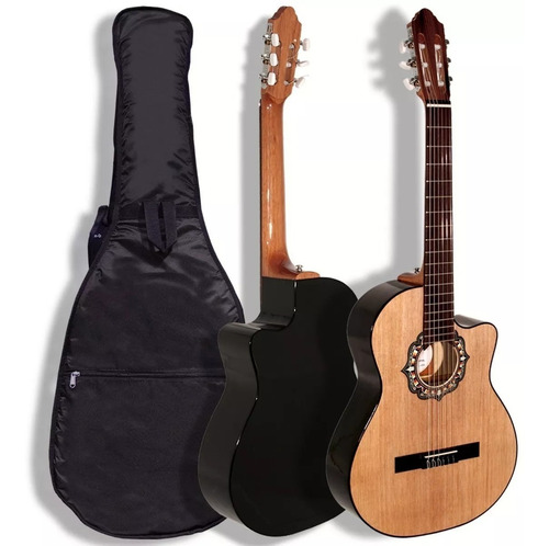 Guitarra Fonseca 39 Kec Criolla Con Corte Y Funda