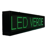 Letreiro Led Cor Verde 100x20 Conexão Via Wifi 