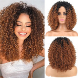  Peruca Cabelo Cacheado Afro Micro-pele Semi Lace Organica