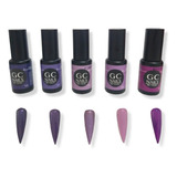 Gel Gc Nails 12ml 6 Colores Morados