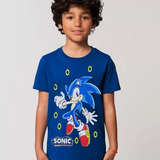 Camiseta Fantasia Infantil Sonic Várias Cores