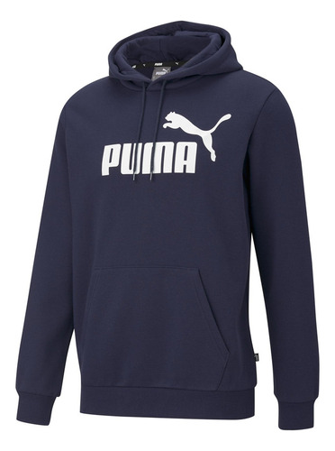 Hoodie Puma Ess Big Logo Hoodie Fl Azul Hombre