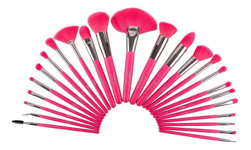 Set De 24 Brochas Maquillaje Beauty Creations The Neon Pink