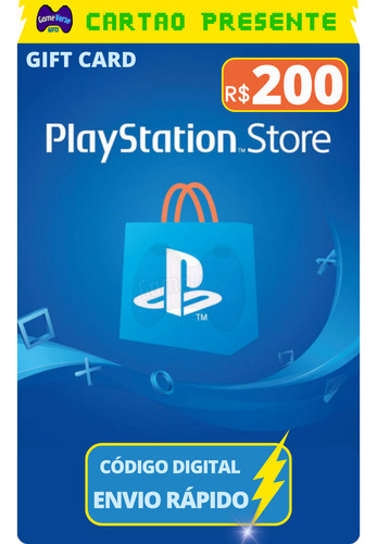 Cartao Playstation Psn Gift Card Br R$ 200 Reais