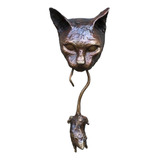 . Escultura De Aldaba Para Puerta De Gato, Adorno De Resina