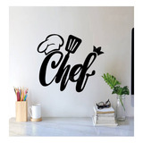 Vinil Decorativo Chef Cocina Sticker De Pared Vinil