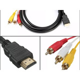 Cable Hdmi A 3 Rca Digital Audio Video Macho 1.5 
