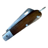 Canivete Artesanal De Madeira De Lei Lâmina Aço Carbono