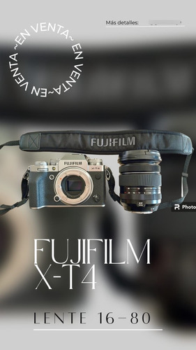Cámara Profesional Fujifilm X-t4 Videografía Y Fotografía