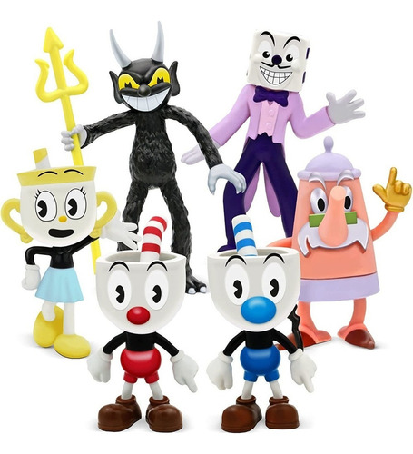 Figuras De Acción New Ass De Cuphead Toys (paquete De 6)