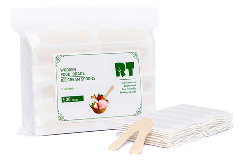 Rt -cuchara De Helado De Madera Desechable Abedul Natural De