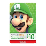 Tarjeta Nintendo Eshop 10 Usd Original Entrega Inmediata