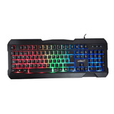 Teclado Gamer Unitec Retroiluminado Rgb Alambrico Portatil 