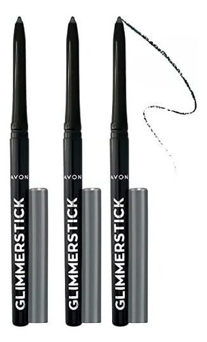 3 X Avon Glimmerstick Delineador De Ojos En Gris Saturno