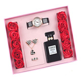 Reloj: Set De Regalo De Cumpleaños, Perfume, Jabón, Flores,