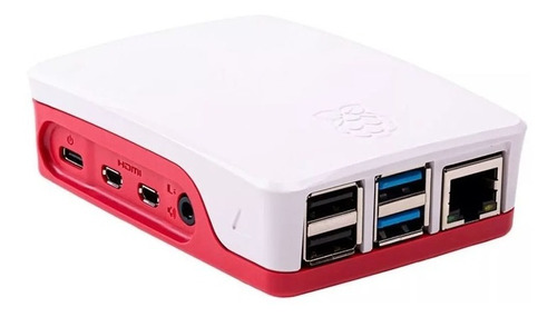 Carcasa Raspberry Pi 4b Oficial Blanco Rojo