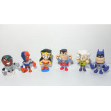 Lote X 6 Figuras  Wonder Woman Batman Superman Cyborg 6 Cm 