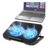 Base Enfriador Para Laptop Ajustable 2 Ventiladores Usb