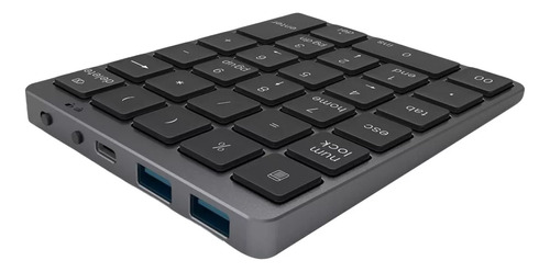 Teclado Numérico Bluetooth Recargable Con Hub Usb